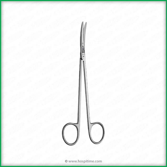 Curved Metzenbaum scissors, an example product photograph