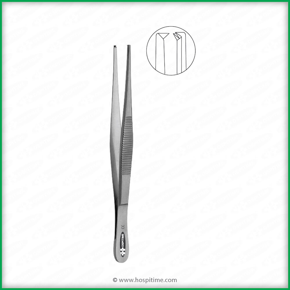 Tissue Dissecting Forceps 15cm 1x2 Teeth Hospitime India